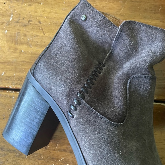 Pikolinos Pompeya Brown Suede Leather Block Heel Ankle Boots Booties Size 40 - Picture 2 of 8
